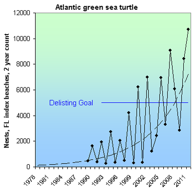 what is the current population of green sea turtles